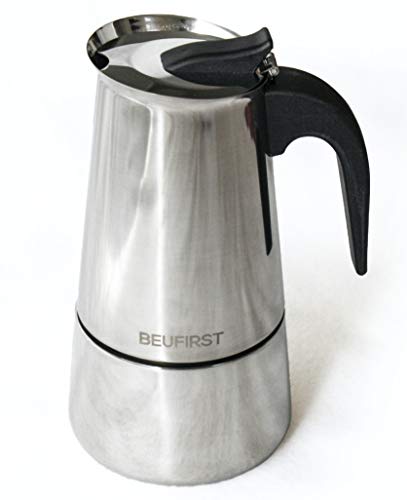Cafetera Italiana Inducción Acero Inoxidable, 7 a 9 Tazas, Cafetera en Acero Inoxidable Apta Para Cualquier Fuente de Calor, Cocinas de Inducción, Vitro, Gas o Alcohol (7-9 Tazas, 400ml) Cafetera Italiana Inducción Acero Inoxidable, 7 a 9 Tazas, Cafetera en Acero Inoxidable Apta Para Cualquier Fuente de Calor, Cocinas de Inducción, Vitro, Gas o Alcohol (7-9 Tazas, 400ml)