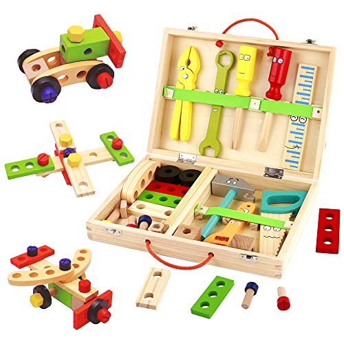 Caja Herramientas Juguetes de Madera-Rompecabezas DIY Construccion Maletin Herramientas Juguete Educativos Niños 3 4 5 6 Años,Juego De Rol Mesa Cajas Para Herramientas Niños Caja Manualidades Juguetes Caja Herramientas Juguetes de Madera-Rompecabezas DIY Construccion Maletin Herramientas Juguete Educativos Niños 3 4 5 6 Años,Juego De Rol Mesa Cajas Para Herramientas Niños Caja Manualidades Juguetes