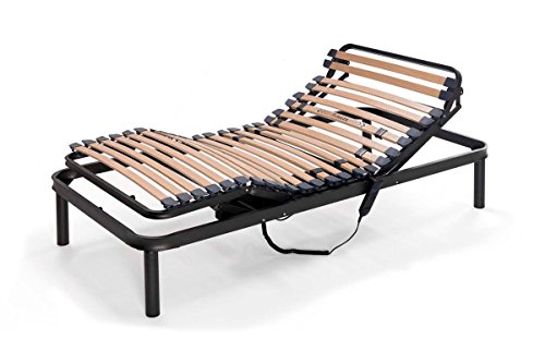 Cama articulada con Motor ELECTRICO 135x190cm + SOMIER multilaminas con Patas. 5 Planos ARTICULACIÓN, Tubo Reforzado Acero 50x20MM + Mando Cama articulada con Motor ELECTRICO 135x190cm + SOMIER multilaminas con Patas. 5 Planos ARTICULACIÓN, Tubo Reforzado Acero 50x20MM + Mando