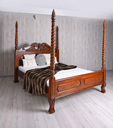 Cama Celestial Caoba Cama con Columnas Cama Matrimonio Antiguo Cama Doble 160x200cm mar136 Palazzo Exclusivo Cama Celestial Caoba Cama con Columnas Cama Matrimonio Antiguo Cama Doble 160x200cm mar136 Palazzo Exclusivo