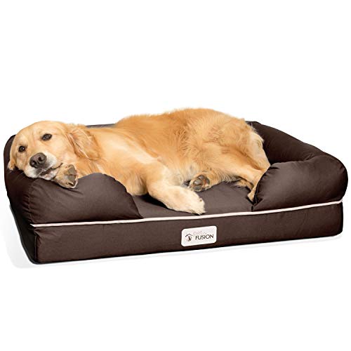 Cama de espuma viscoelástica para perros medianos y grandes, Marrón (Large Bed), 91 x 71 x 23 cm Cama de espuma viscoelástica para perros medianos y grandes, Marrón (Large Bed), 91 x 71 x 23 cm