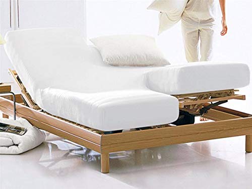 CAÑETE - Sábana Bajera Lisa Cama ARTICULADA Cama 160 - Color Blanco CAÑETE - Sábana Bajera Lisa Cama ARTICULADA Cama 160 - Color Blanco