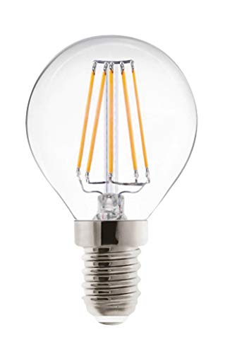 CENTURY mini Globo INCANTO 2W E14 Blanco cálido - Lámpara LED (Blanco cálido, Transparente, 50/60, 25 mA, 4,5 cm, 7,6 cm)