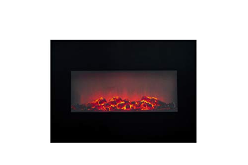Classic Fire Memphis' Calefactor eléctrico con iluminación led-1800W, Negro, Talla única Classic Fire Memphis' Calefactor eléctrico con iluminación led-1800W, Negro, Talla única