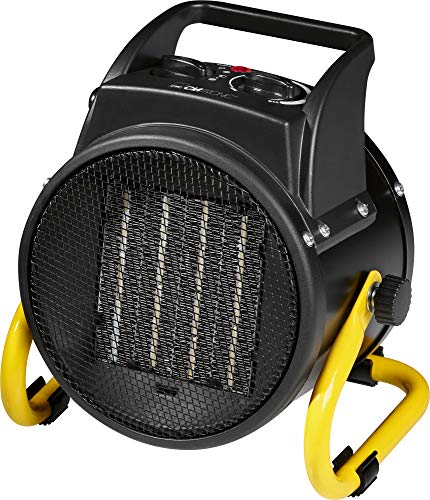 Clatronic HL 3651 Latronic Calefactor de Aire Caliente Cerámico, 2 Niveles de Temperatura, 1000/2000 W, Función Ventilador, 4 Velocidades, 2000 W, Negro