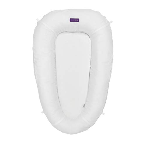 ClevaMama Reductor y protector de Cama y cuna para bebe, nido para recien nacido, Blanco, 52x87 cm