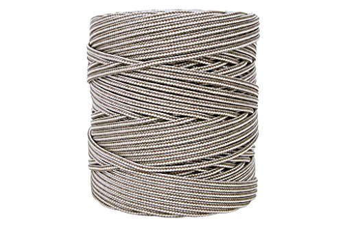 Cofan 08101101 Bobina de cordón trenzado con polipropileno, Blanco y marrón, 5 mm x 200 m