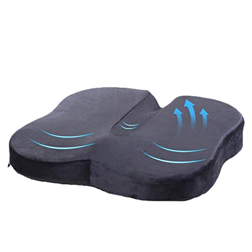 Cojin Ortopédico para Coxis de Espuma de Memoria, TravelEase Cojin de Asiento para Dolor de Espalda y Alivio de Dolor de Hueso de la Cola Sciático, Usado para Silla de Oficina, Silla de Rueda (Negro) Cojin Ortopédico para Coxis de Espuma de Memoria, TravelEase Cojin de Asiento para Dolor de Espalda y Alivio de Dolor de Hueso de la Cola Sciático, Usado para Silla de Oficina, Silla de Rueda (Negro)