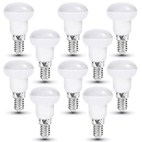 Conjunto de 10 ZONE LED SET - SAMSUNG LEDs - E14-3W (Equivalente incandescente 25 Watt) - Bombilla LED Reflectora - R39 - luz blanca 6400K - Ángulo de haz 120°