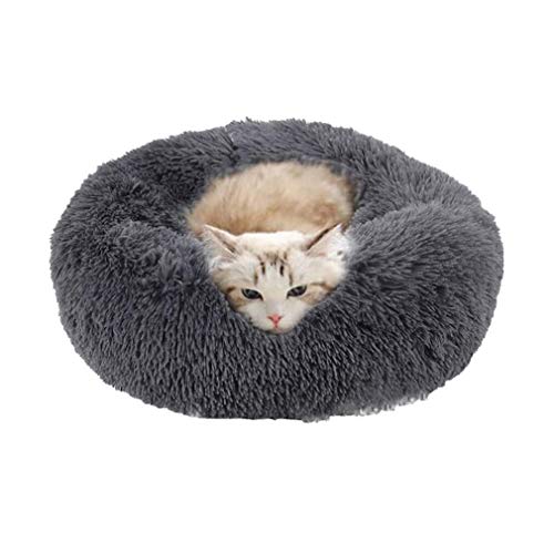 Cozywind Cama Gato Suave Cama Perro Redonda,Mascotas Calentito Cojín Lavable Invierno de Felpa,Diámetro 50cm, Gris Oscuro Cozywind Cama Gato Suave Cama Perro Redonda,Mascotas Calentito Cojín Lavable Invierno de Felpa,Diámetro 50cm, Gris Oscuro