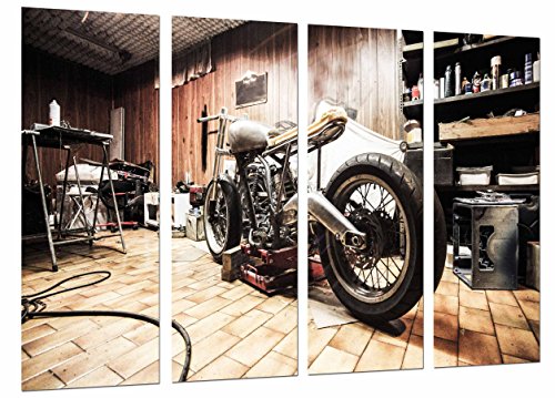 Cuadros Cámara Poster Fotográfico Moto Vintage, Moto Harley Davidson, Multicolor, 131 x 62 cm XXL