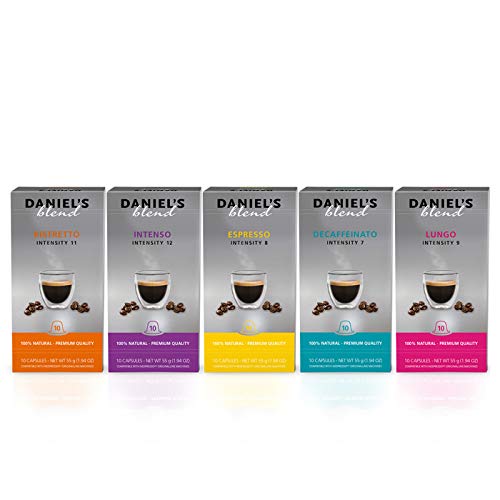 Daniel's Blend Cápsulas de café compatibles con máquinas Nespresso Surtido (100 Cápsulas)