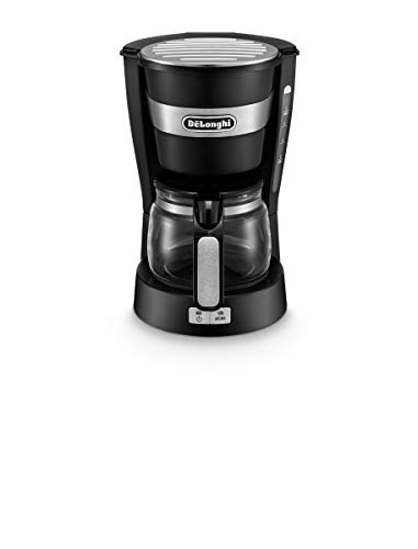 DeLonghi ICM 14011 Cafetera Semi-automática, Independiente, Goteo, de café molido, café, 650 W, 0,65 L, acero inoxidable, Negro