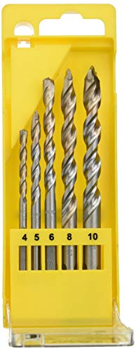 DeWALT DT6956-QZ - Juego de 5 Brocas para Piedra Extreme con Vástago de 3 Caras en Cassette de Plástico Diámetro 4, 5, 6, 8, 10 mm