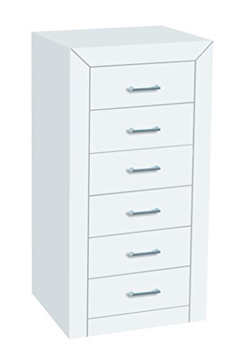 Dogar Kynus Lacado - Chifonier de 6 cajones, 105 x 55 x 40 cm, color blanco Dogar Kynus Lacado - Chifonier de 6 cajones, 105 x 55 x 40 cm, color blanco