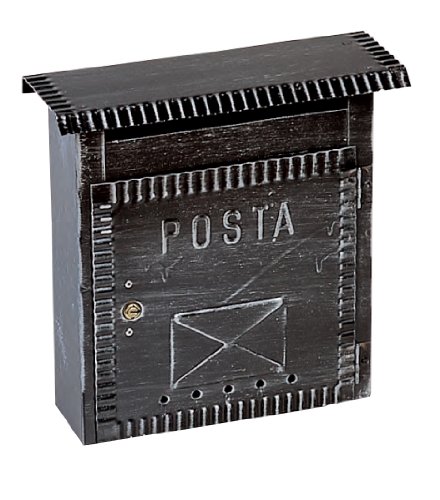 Domus D-2201 Buzón Individual Metálico de Estilo Rústico, Negro cepillado acabado brillante, Tamaño S (DIN A5) -28.5 x 26 x 10 cm Domus D-2201 Buzón Individual Metálico de Estilo Rústico, Negro cepillado acabado brillante, Tamaño S (DIN A5) -28.5 x 26 x 10 cm