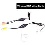 E-Kylin - Cable AV de vídeo inalámbrico para coche para cámara de seguridad a monitor de coche, cable de extensión de conector RCA universal, transmisor y receptor