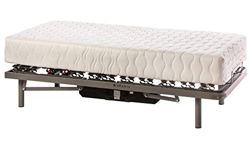 ekamia - Cama Articulada Eléctrica Selene con Colchón Luka - 135cm x 190cm, Mando con Cable