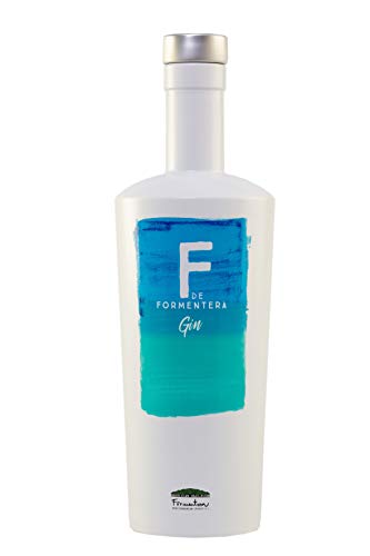 F de Formentera - Ginebra Premium de Sabor Refrescante, con Notas del Mediterráneo, Herbales y Frutales, Aroma Intenso, Perfecta para Regalar, Botella de 70cl
