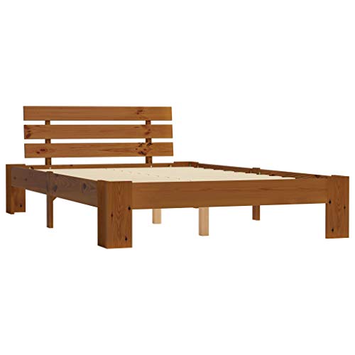 Festnight Estructura de Cama Madera Maciza Pino Marco de Cama Individual Estructura de Madera Marrón Miel 120x200 cm Festnight Estructura de Cama Madera Maciza Pino Marco de Cama Individual Estructura de Madera Marrón Miel 120x200 cm