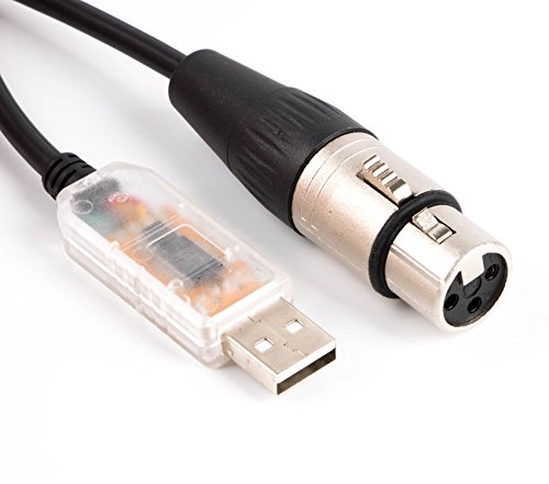 FTDI USB Rs485 XLR Dmx512 - Cable controlador de equipo de iluminación para SGM Dmxking Dmxcontrol Freestyler Download (longitud: 1,8 m)