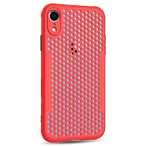 Funda Compatible con iPhone XR, Ultra-Delgado Disipadores de Calor Carcasa Anti caída Totalmente Protectora Caso de silicona Cover Case para iPhone XR, Rojo
