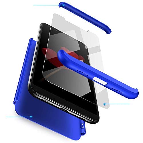 Funda Compatible Xiaomi Redmi K20(Pro)/Mi 9T(Pro) Carcasa[2 Vidrio Templado]360° protección Caja Ultra Delgado Duro PC 3 en 1 Anti-golpes Anti-Arañazos Case Cover Para K20(Pro)/Mi 9T(Pro)-Azul