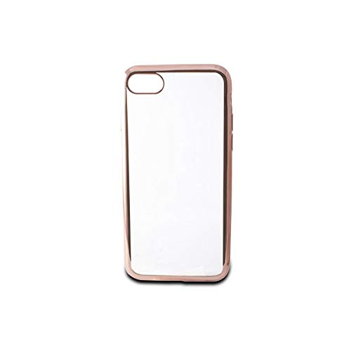 Funda para Movil iPhone 7/8 Flex Metal TPU Transparente Oro Rosa Metalizado