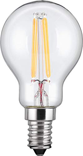Goobay 45621 Bombilla LED E14 / Bombilla mini-globo LED para casquillo E14 / 4 vatios corresponden a una bombilla incandescente de 39 vatios / Consumo 4 kWh/1000 h / Lámpara blanca cálida / A++