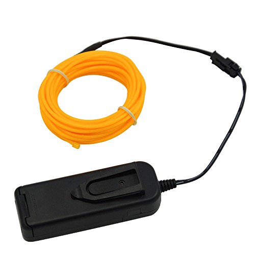 Gosear 5 M Cable Neon Brillante Efecto Estroboscopico Electroluminiscente (Cable EL)Amarillo