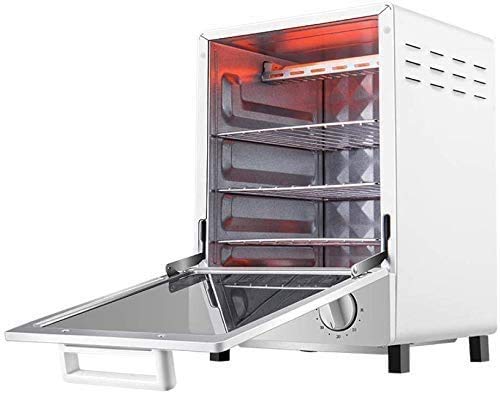 Gpzj Horno Conveccion Máquina para Hacer Pan Tostadora Horno eléctrico Temporizador multifunción Hacer Galletas Pastel de Pan Pizza Galletas Máquina para Hornear 12L Litro 800W