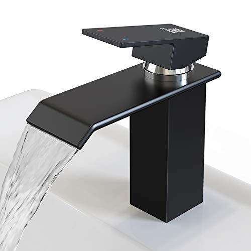 Grifo Lavabo Cascada, ZREE Grifos Lavabos de Doble Función Frío y Caliente, Bajo Nivel de Ruido Grifos de Lavabo,Grifo de Baño Negro… Grifo Lavabo Cascada, ZREE Grifos Lavabos de Doble Función Frío y Caliente, Bajo Nivel de Ruido Grifos de Lavabo,Grifo de Baño Negro…