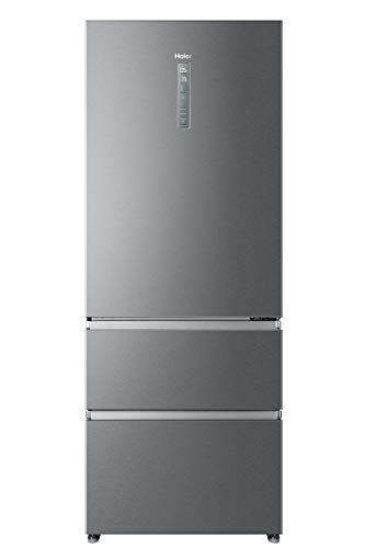 Haier A3FE743CPJ- Frigorífico combi con congelador de cajones, 70cm de ancho, Motor Inverter, Total No frost, Libre Instalación, Inox, Clase A++