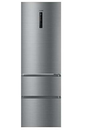 Haier HTR3619ENMN - Frigorífico combi no frost, 348l, Motor inverter, My Zone, Altura 1,9m, Cajones Easy Access, 37dba, Inox, Clase A++