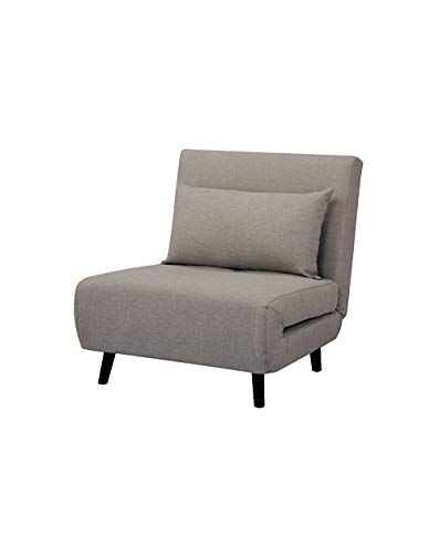 Home Heavenly - Sofá Cama Pegaso Plegable, sofá butaca Individual con Pata de Madera y tapizado en Tela (Marrón) Home Heavenly - Sofá Cama Pegaso Plegable, sofá butaca Individual con Pata de Madera y tapizado en Tela (Marrón)