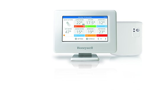 Honeywell Home THR99C3110 Kit de termostato Inteligente evohome WiFi y módulo relé de Caldera, Ahorra energía y Dinero, Blanco (2 Piezas)