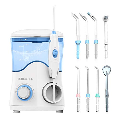 Irrigador Bucal, Irrigador Dental Professionale con 8 Boquillas Multifuncionales, Capacidad de 600ml, 10 Ajustes de Presión del agua, Aprobado por la FDA/CE (Blanco) Irrigador Bucal, Irrigador Dental Professionale con 8 Boquillas Multifuncionales, Capacidad de 600ml, 10 Ajustes de Presión del agua, Aprobado por la FDA/CE (Blanco)