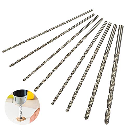JAOMON - Juego de 8 Brocas Helicoidales Extra Largas de 200 mm, Brocas de Vástago Recto HSS, 4 mm, 4,2 mm, 4,5 mm, 5 mm, 5,2 mm, 6 mm, 8 mm, 10 mm, Herramienta de Fresado de Agujeros Para Madera JAOMON - Juego de 8 Brocas Helicoidales Extra Largas de 200 mm, Brocas de Vástago Recto HSS, 4 mm, 4,2 mm, 4,5 mm, 5 mm, 5,2 mm, 6 mm, 8 mm, 10 mm, Herramienta de Fresado de Agujeros Para Madera