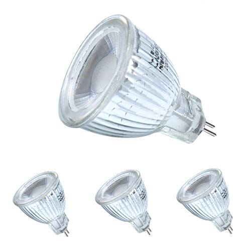 Juego de 4 bombillas LED MR11 GU4 5 W equivalentes a bombillas halógenas 40-45W MR11 LED 12 V AC/DC, blanco neutro 4500 K, 400 lm, 35 mm GU4.0 Base