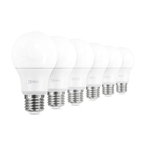 Juego de bombillas LED E27, 6 unidades, 9 W (9 W), 806 lúmenes, 2700 K, blanco cálido, bombilla LED brillante, más económica que las bombillas de bajo consumo