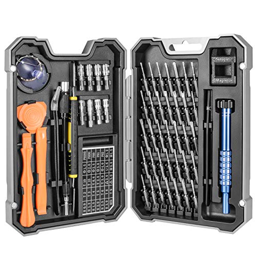 Juego de Destornilladores de Precisión con Magnetizador 54 in 1 WaxRhyed, Kit de Herramientas de Reparación de Bricolaje Profesional para iPhones, Laptops, Teléfono, Xboxs, Gafas, Reloj, Cámara ect Juego de Destornilladores de Precisión con Magnetizador 54 in 1 WaxRhyed, Kit de Herramientas de Reparación de Bricolaje Profesional para iPhones, Laptops, Teléfono, Xboxs, Gafas, Reloj, Cámara ect