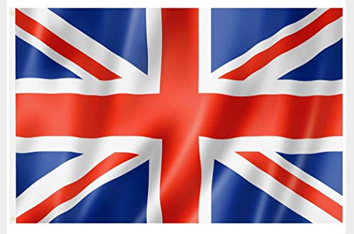 KiipFlag Bandera Gran Bretaña Gran Bretaña Reino Unido Bandera Union Jack UK Flag, Color Vivo y Resistente a la decoloración UV, cabecera de Lona y Doble Costura, poliéster con Ojales de latón