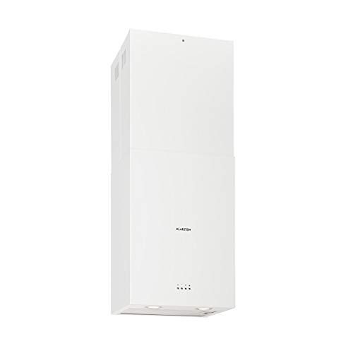 Klarstein Structura - Campana extractora en isla, Clase A, Extracción, Ventilación, 3 potencias, Caudal 641 m³/h, 41 x 35,5 cm, LED, Apto para filtro de carbón activo, Acero inoxidable, Blanco Klarstein Structura - Campana extractora en isla, Clase A, Extracción, Ventilación, 3 potencias, Caudal 641 m³/h, 41 x 35,5 cm, LED, Apto para filtro de carbón activo, Acero inoxidable, Blanco
