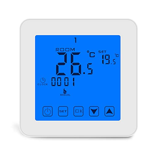 Konesky Konesky - Termostato programable Wi-Fi inteligente - Controlador Tuya para calefacción de gas con calentador de agua eléctrico - Funciona con Alexa Google Home - Control mediante aplicación Konesky Konesky - Termostato programable Wi-Fi inteligente - Controlador Tuya para calefacción de gas con calentador de agua eléctrico - Funciona con Alexa Google Home - Control mediante aplicación