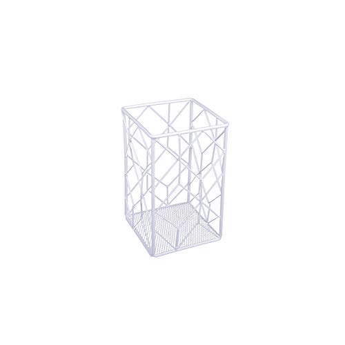 KOOK TIME Bote Utensilios Cocina para la encimera de la Cocina/Porta Cubiertos/escurridor Cubiertos, diseño Cuadrado Net, Metal Lacado en Color Blanco. Medidas: 10 x10 x 16 cm, KOOK TIME Bote Utensilios Cocina para la encimera de la Cocina/Porta Cubiertos/escurridor Cubiertos, diseño Cuadrado Net, Metal Lacado en Color Blanco. Medidas: 10 x10 x 16 cm,
