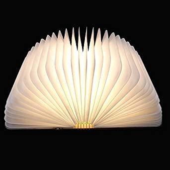 LED Plegable Lámpara del Libro, Ambiental Lámpara LED Recargable de 2000mAh, Lámpara LED con 5 Colores, para Luz de Lectura, Lámpara de Pared Lámpara de Mesa, Iluminación Interior-Con Interfaz USB