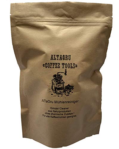 Limpiador de molinillos AlTaGru, 500 g, paquete para la limpieza suave del molinillo de café a base natural, desengrasar los discos de molienda, nueva fórmula para reducir el polvo