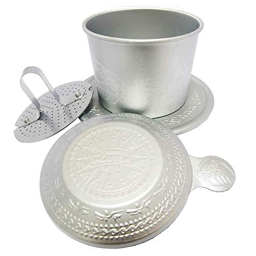 Manual de la máquina de café de filtro molinillo de café -Set Verter en la máquina de café de filtro conjunto cafetera fondue de la taza / taza de productos de aluminio filtro de color marrón 6 * 8cm