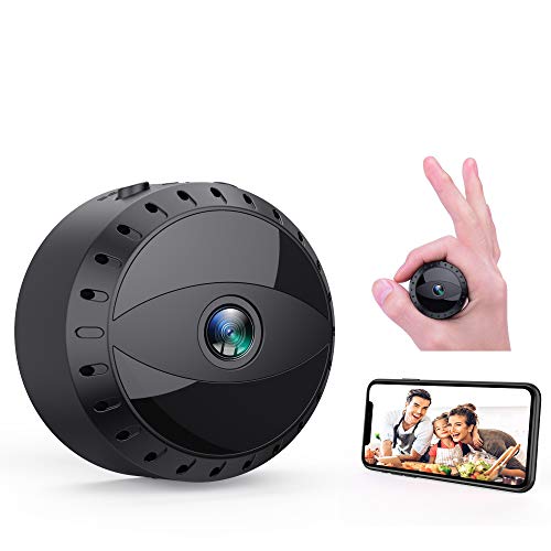 Mini Cámara Espía WiFi, Tesecu Cámara Oculta de vigilancia inalámbrica HD 1080P Videocámara Portátil con visión Nocturna Cámara de Seguridad para iPhone/Android Phone/iPad/PC