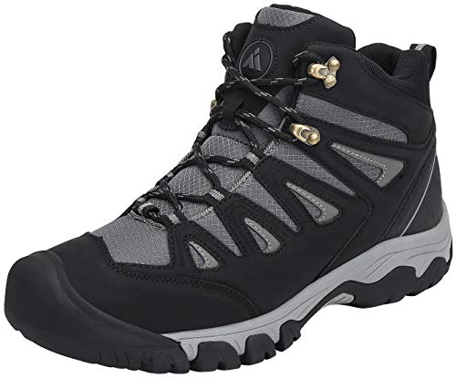 Mishansha Zapatillas Senderismo Hombre Trail Mount Botas Montaña Impermeables Zapatos Trekking Escalada Deportes de Exterior,Negro 46 EU